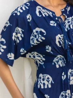 Malhar Indigo Kaftan Maxi Dress