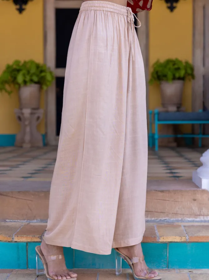 Malini Slub Palazzo Pants