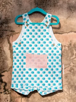 Manny Organic Cotton Block Printed Dungarees