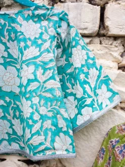 Marigold Silk Block Printed Lehanga Set of 4