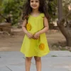 Martha Organic Cotton Green Sleeveless Dress