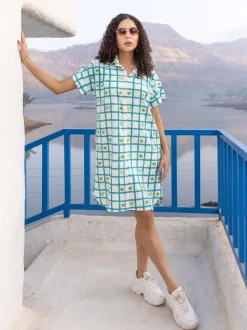 Matilda Hand Block Printed Shirt Dress
