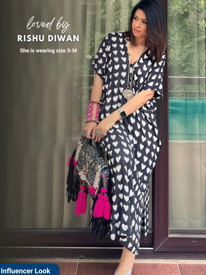 Maya Memsaab Black Modal Kaftan Dress