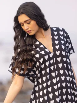 Maya Memsaab Black Modal Kaftan Dress