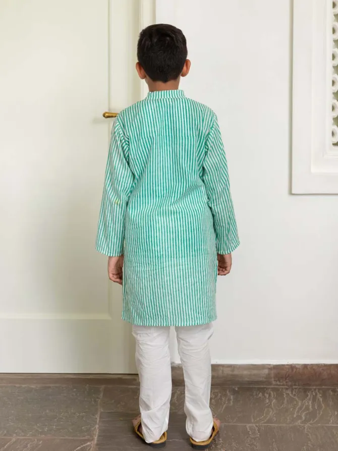 Mayur Organic Cotton Block Printed Long Kurta