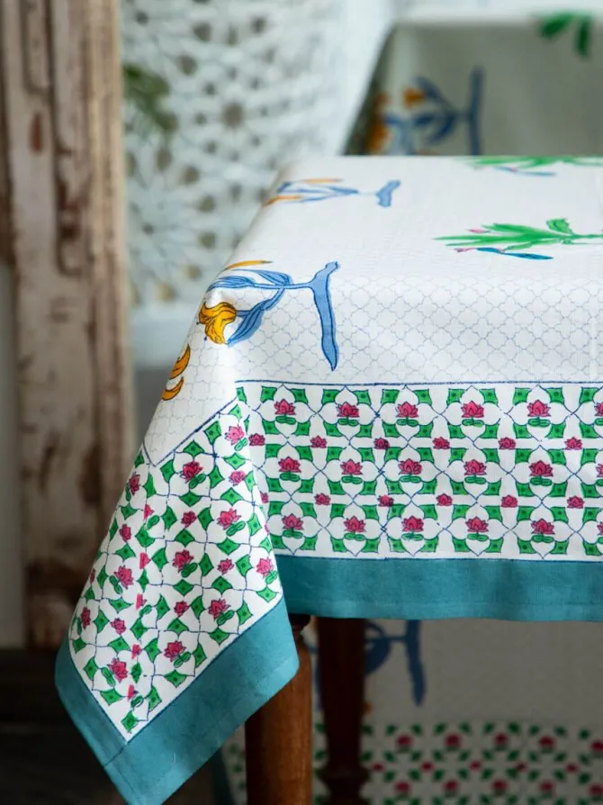 Megha Block Printed Cotton Table Cover