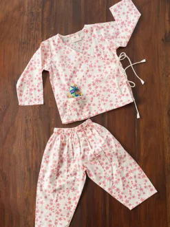 Milky Way Organic Cotton Block Printed Angrakha Set