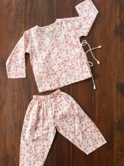 Milky Way Organic Cotton Block Printed Angrakha Set