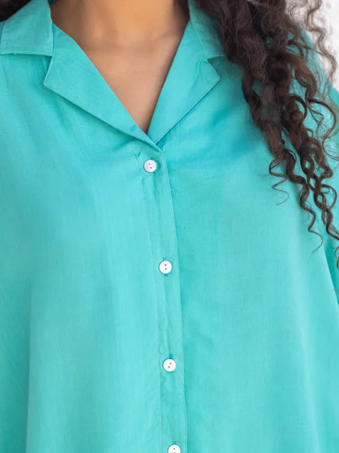 Mint Solid Turquoise Shirt