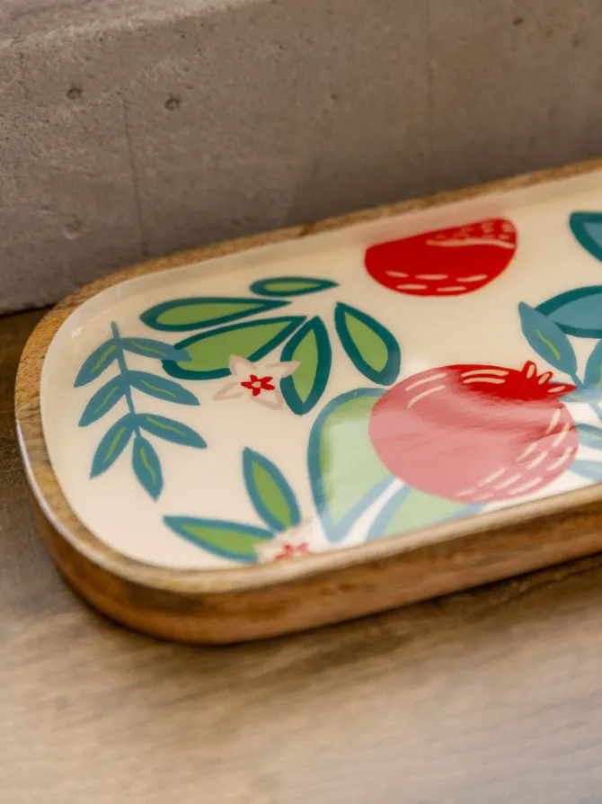 Mirasol Lake Long Wooden Platter