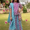 Naaz Block Printed Cotton Silk Lehanga Set of 4