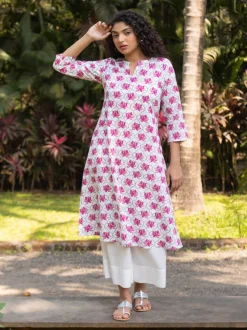 Nalini Block Printed Cotton Kurta
