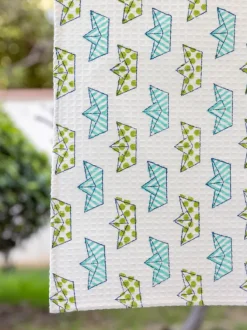 Nautical Hand Block Printed Cotton Bath Towel
