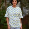 Nav Hand Block Printed Comfort Fit T-shirt