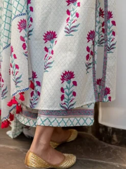 Nazm Block Printed Cotton Dupatta
