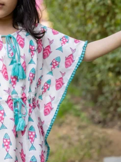 Nemo Organic Cotton Block Printed Kaftan