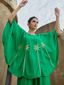 Nia Embroidered Poncho Top