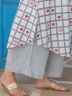 Nora Hand Block Cotton Kurta