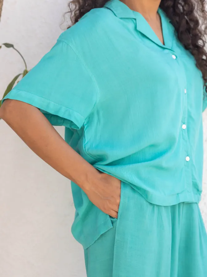 Nordic Solid Turquoise Co-ord Set of 2