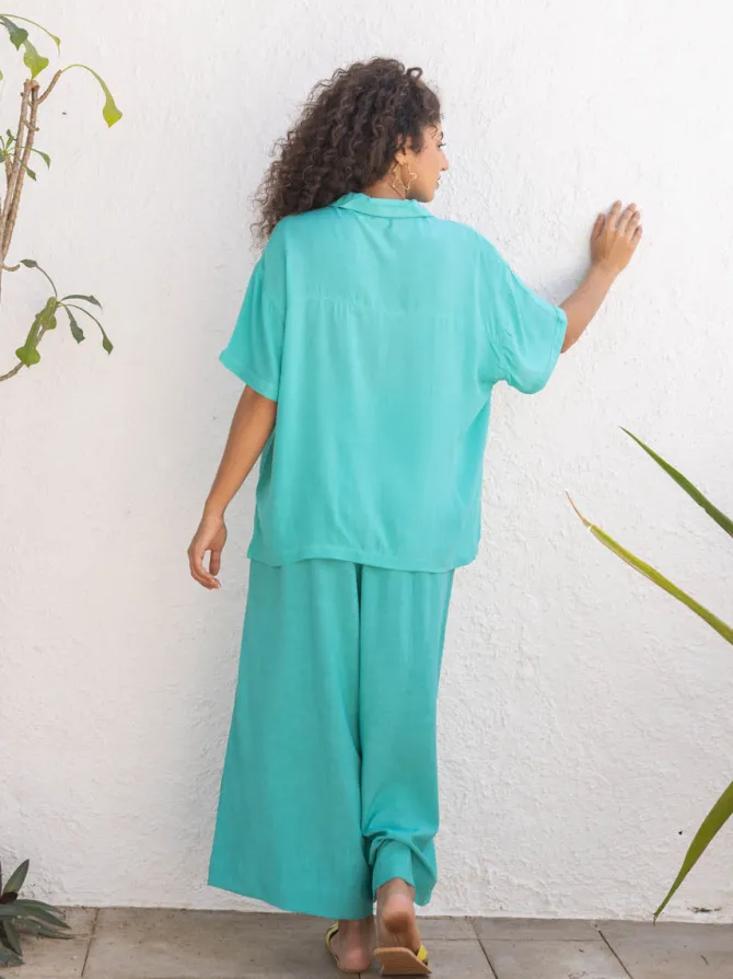 Nordic Solid Turquoise Co-ord Set of 2