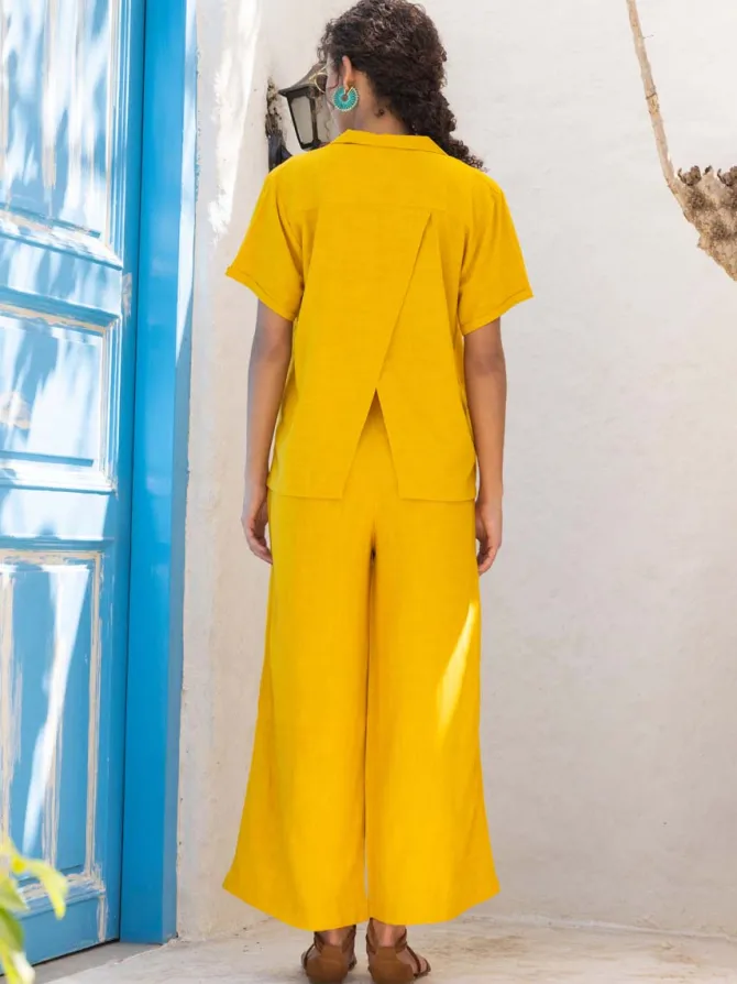 Notting Hill Solid Yellow Co-ord Set of 2