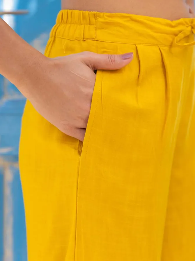 Notting Hill Solid Yellow Co-ord Set of 2