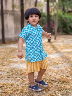 Ocean Splash Organic Cotton Printed Shirt