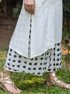 Olivia Solid White Long Kurta