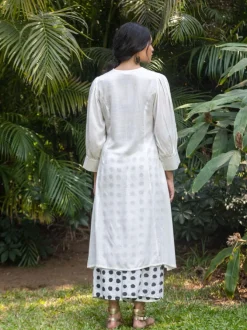 Olivia Solid White Long Kurta