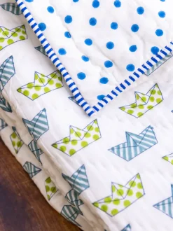 Oscar Hand Block Printed Cotton Quilt