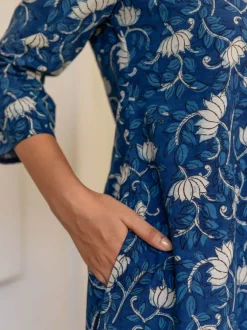 Padma Dabu Cotton Long Kurta