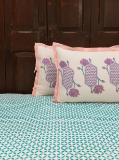 Padma Hand Block Printed Cotton Bed Sheet