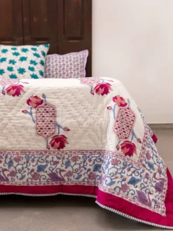 Padmaja Block Printed Cotton Quilt