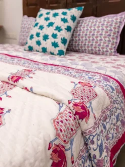 Padmaja Block Printed Cotton Quilt