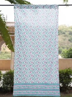 Palash Hand Block Printed Cotton Curtain
