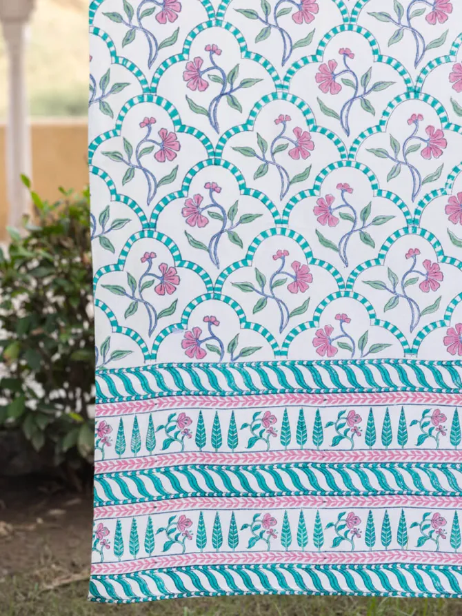 Palash Hand Block Printed Cotton Curtain