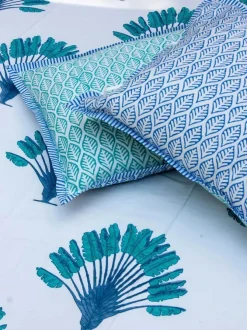 Palm Block Printed Cotton Bedsheet
