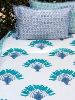 Palm Block Printed Cotton Bedsheet