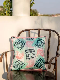 Pastel Swirl Cotton Cushion Cover