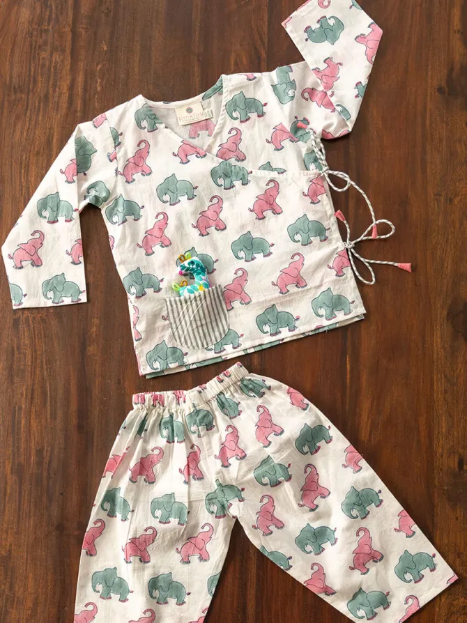 Pawprints Organic Cotton Angrakha Set