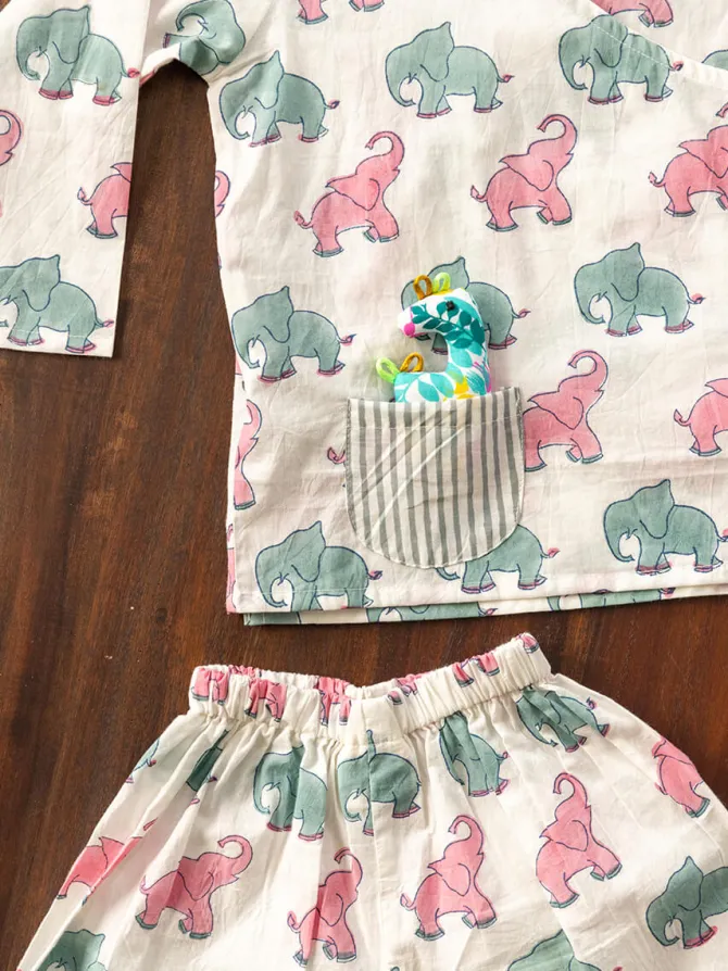 Pawprints Organic Cotton Angrakha Set