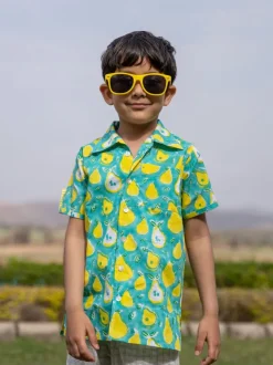 Pear Organic Cotton Block Printed Shirt