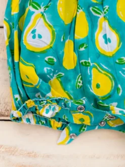 Pear Organic Cotton Block Printed Romper