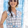 Penelope Hand Block Printed Waistcoat