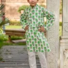 Phulwari Organic Cotton Block Printed Kurta