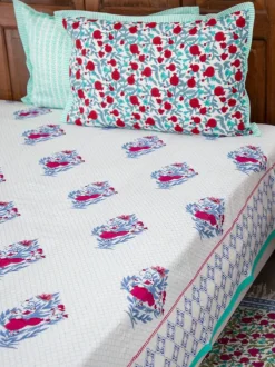 Pinar Block Printed Cotton Bedsheet