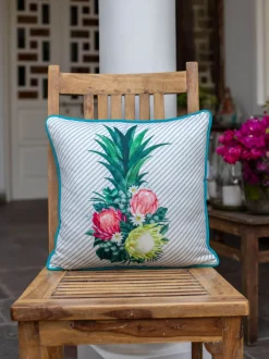 Pineapple Blast Cotton Cushion Cover - 16 Inch