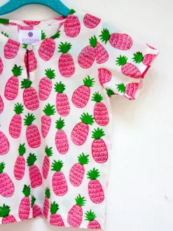 Pineapple Crush Organic Cotton Block Printed Top & Shorts Set