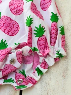 Pineapple Crush Organic Cotton Block Printed Romper