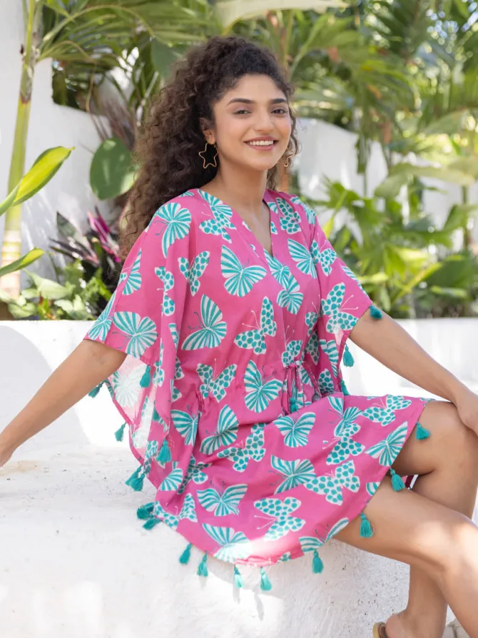 Pink Crush Modal Short Kaftan